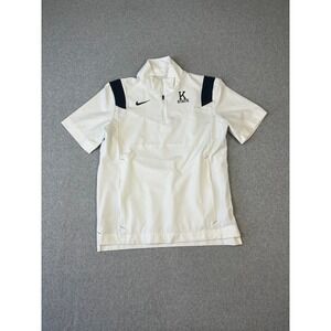 Kansas State University Shirt Men M White Nike 1/4 Zip K State Wildcats Pullover